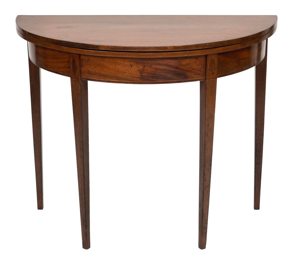 HEPPLWHITE DEMILUNE CARD TABLE