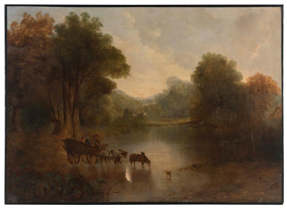 RIVERSCAPE PAINTING 19TH CENTURY