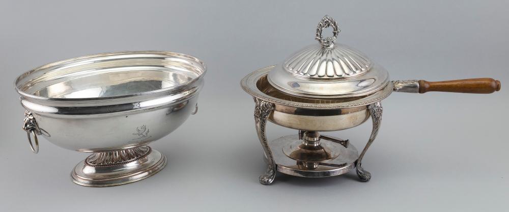 TWO SILVER PLATED TABLE PIECES 2f1cc6