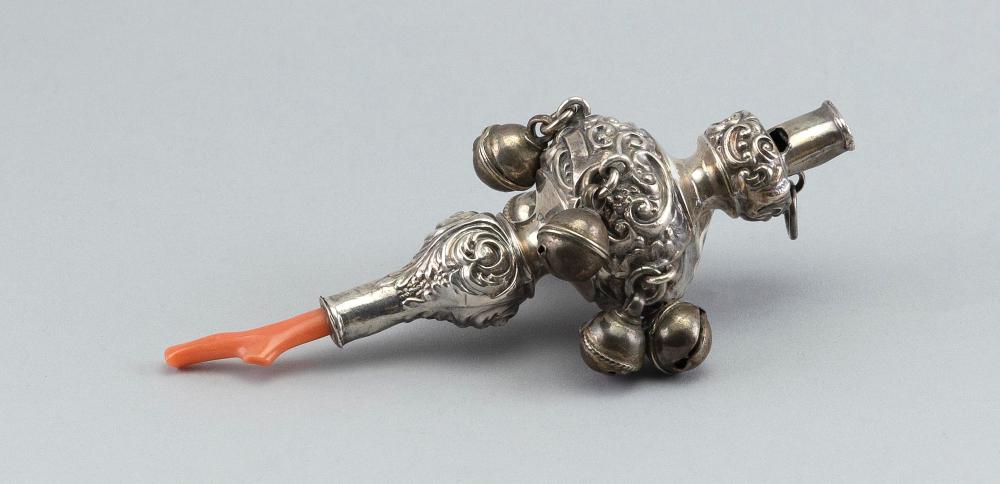 ENGLISH SILVER BABY S RATTLE EARLY 2f1ccf