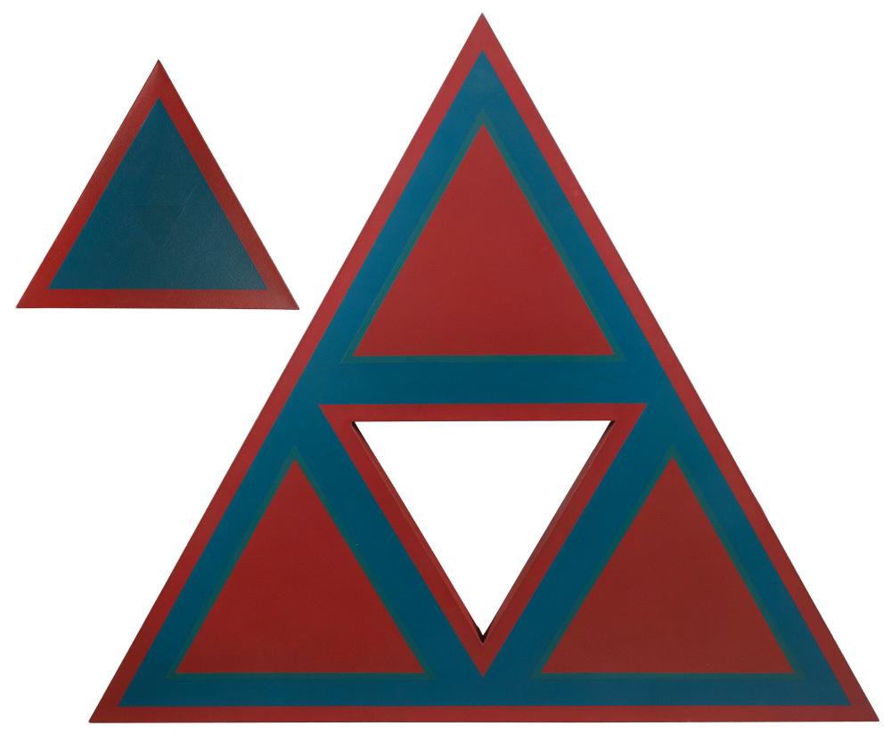 GEOMETRIC ABSTRACT DIPTYCH "(TRIANGLE)