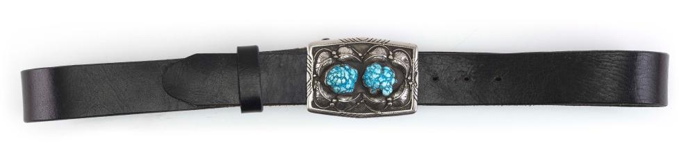 NAVAJO TURQUOISE AND SILVER BELT