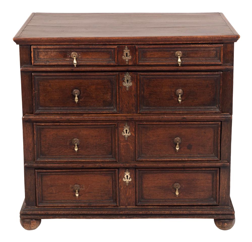 WILLIAM AND MARY TWO-PART CHEST 18TH