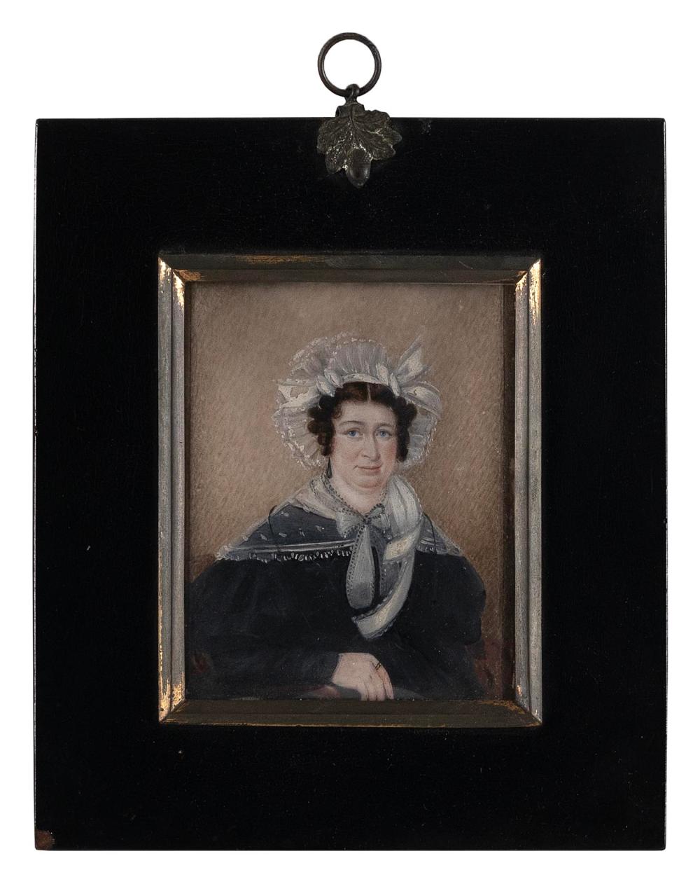 MINIATURE PORTRAIT OF A WOMAN AMERICA 2f1e29