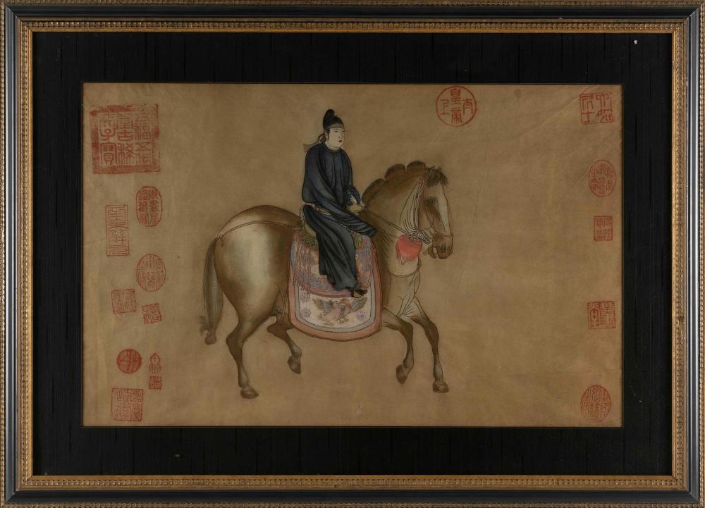 CHINESE PAINTING OF A HORSE AND 2f1ed2