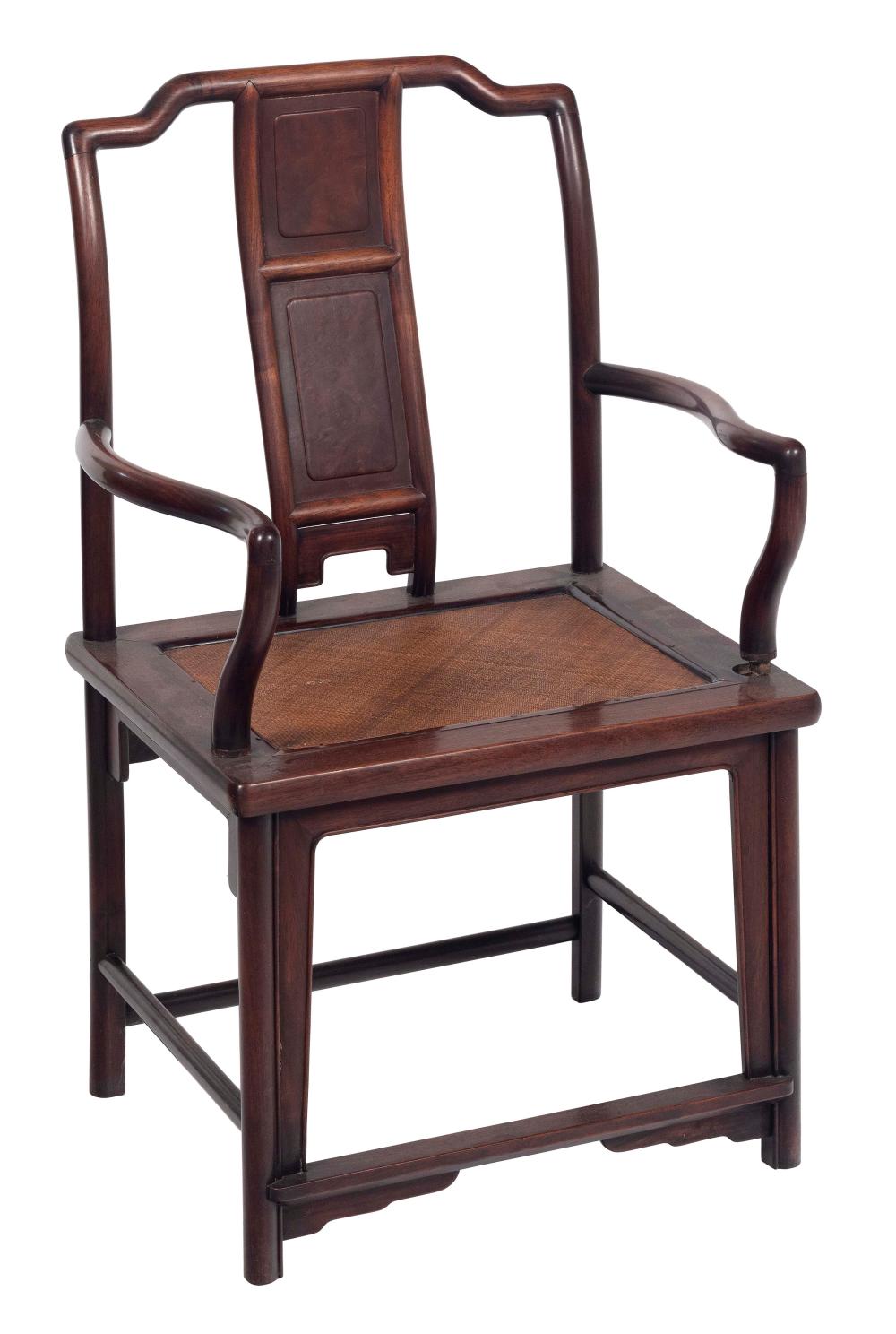 CHINESE HUANGHUALI ARMCHAIR LATE