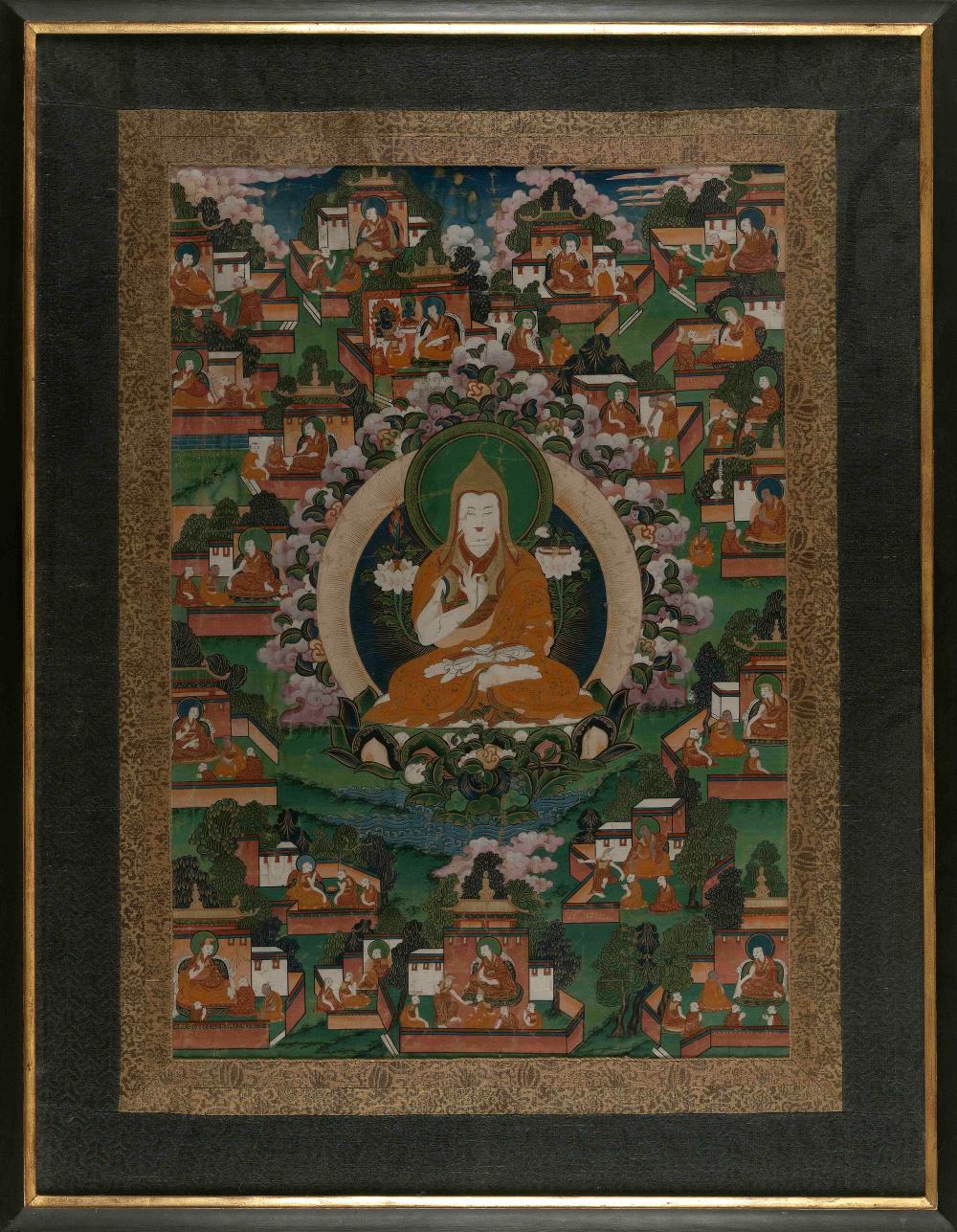 TIBETAN THANGKA 19TH CENTURY ON 2f1eef