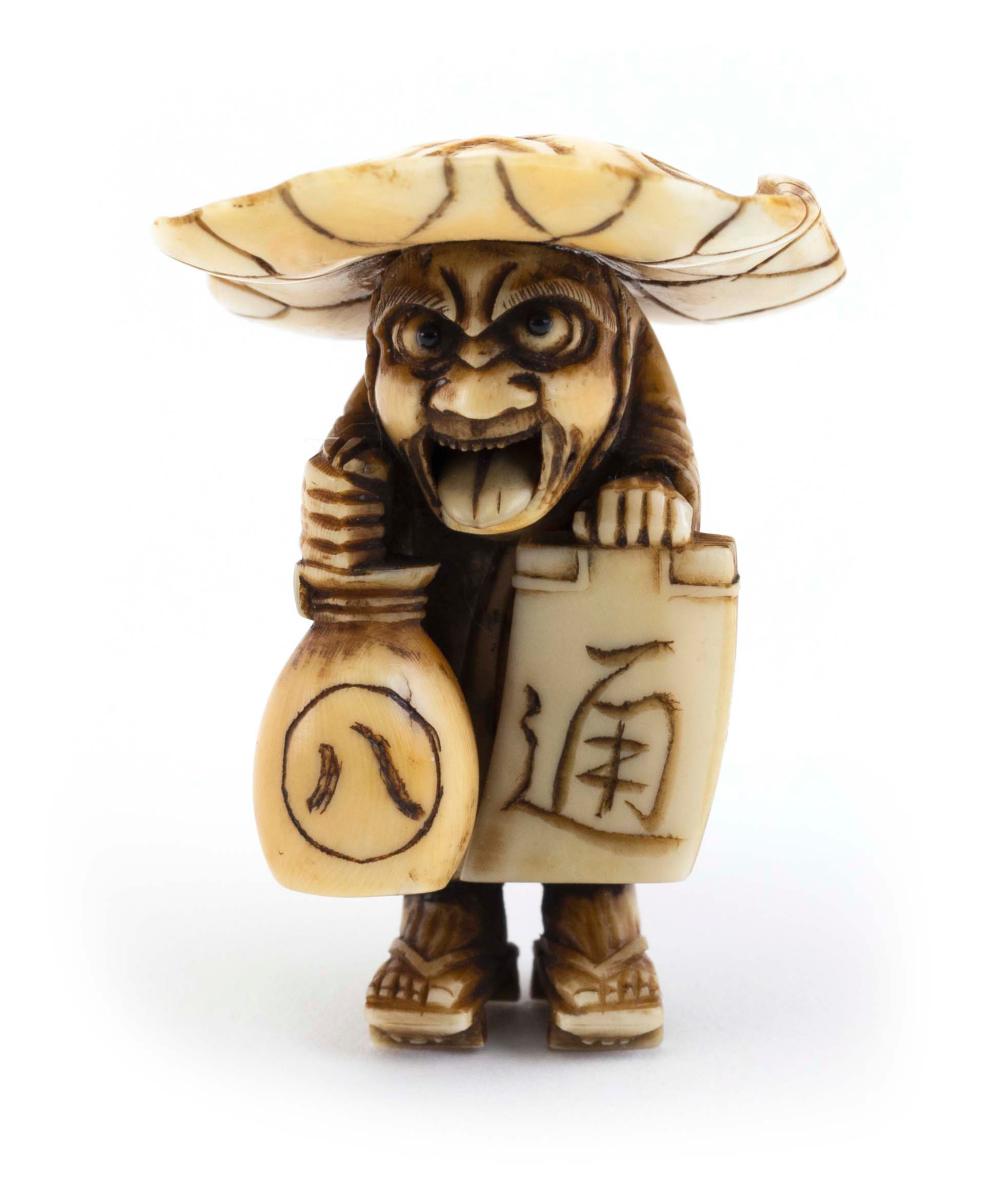 JAPANESE IVORY NETSUKE 19TH CENTURY