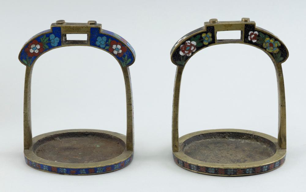 NEAR-PAIR OF CHINESE CLOISONNE