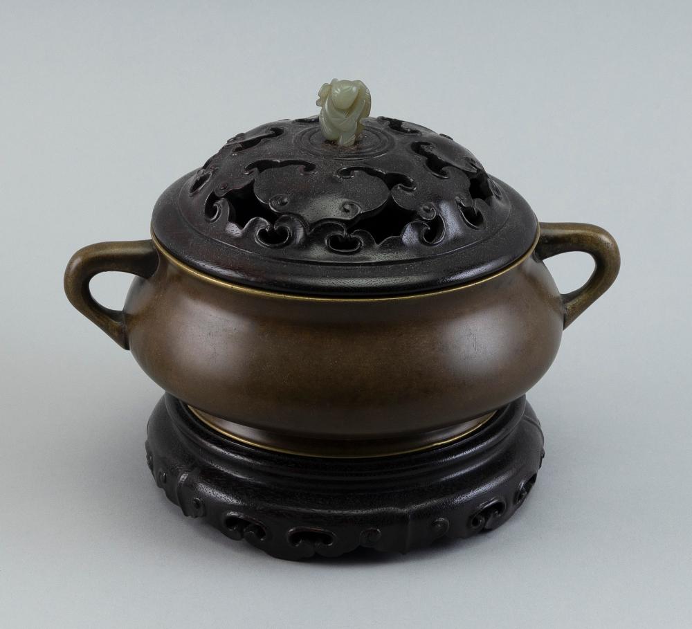 CHINESE BRONZE CENSER LATE 19TH 2f1f74