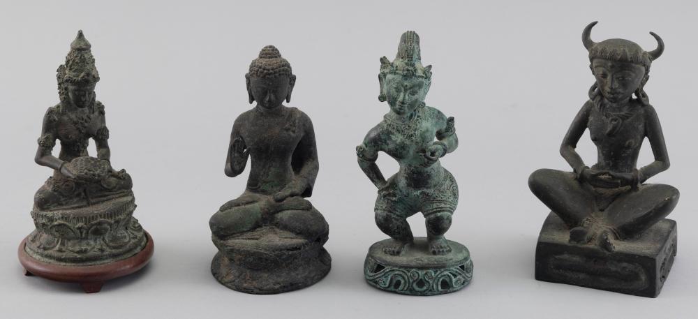 FOUR ASSORTED CHINESE BRONZE DEITY 2f1f86