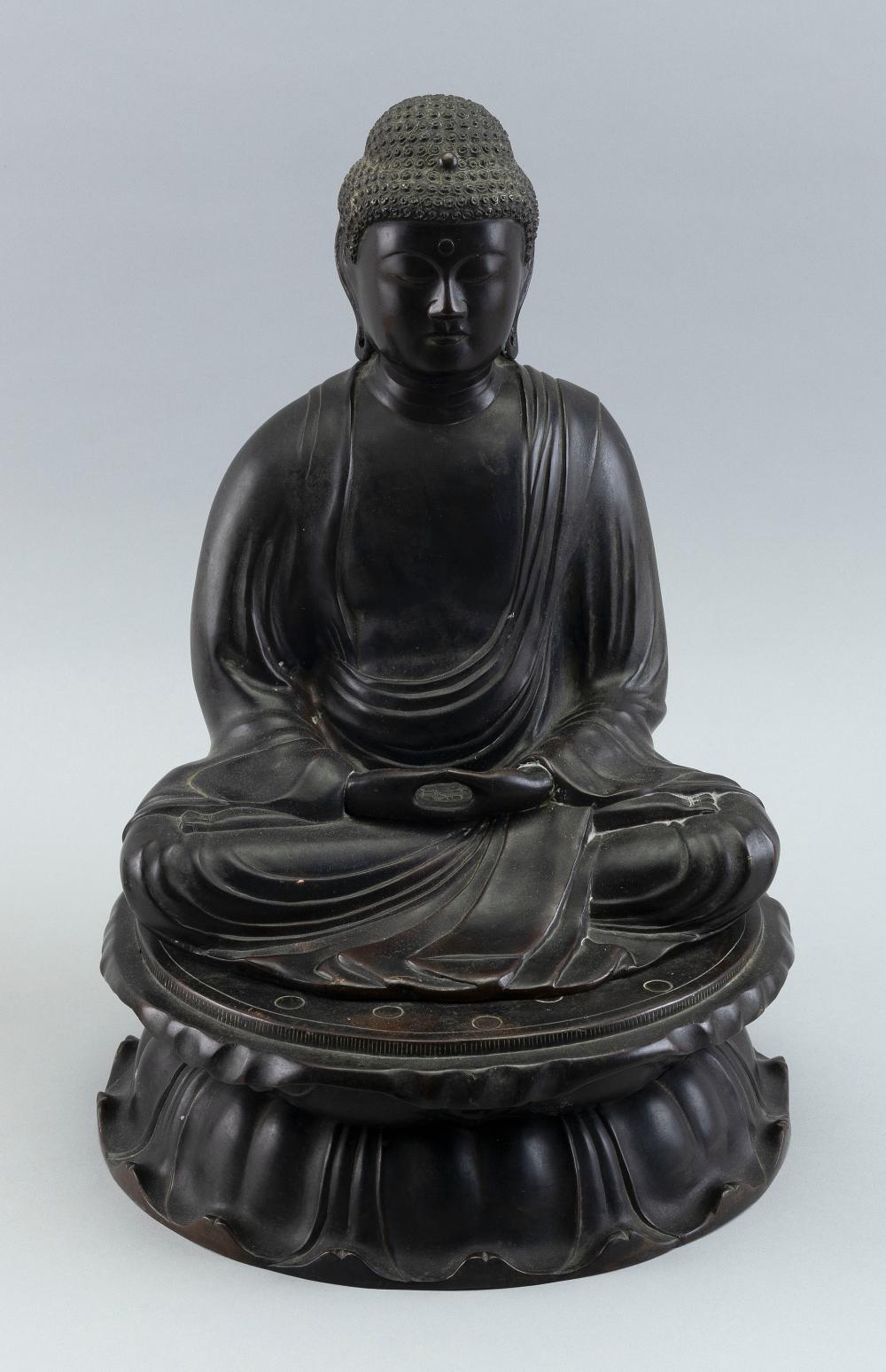 JAPANESE BRONZE BUDDHA 18 19TH 2f1f90