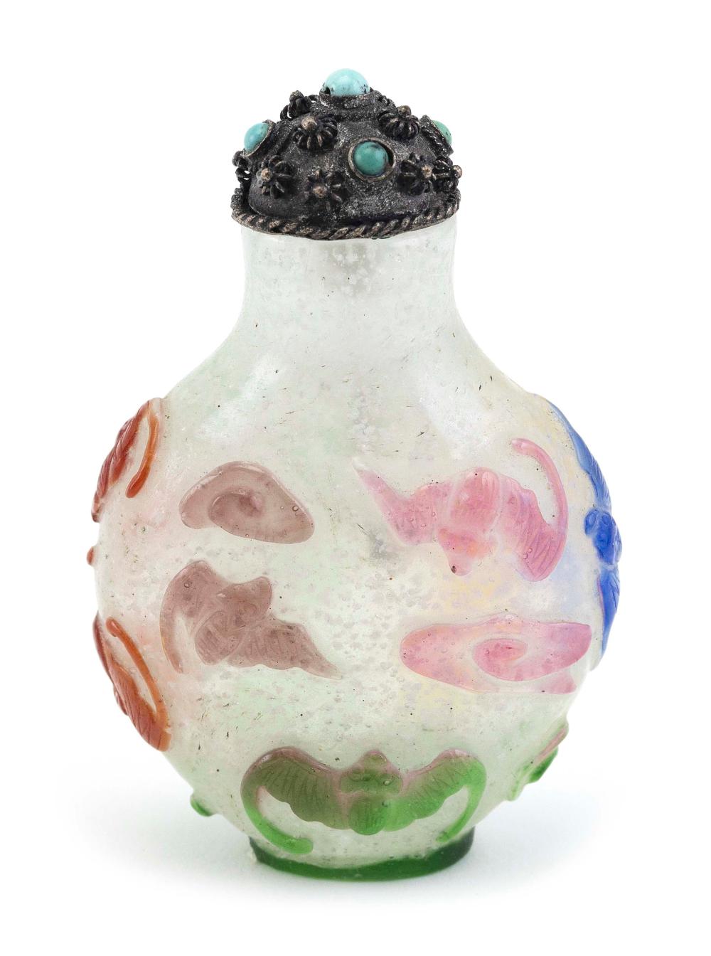 CHINESE GLASS OVERLAY SNUFF BOTTLE 2f1fcf