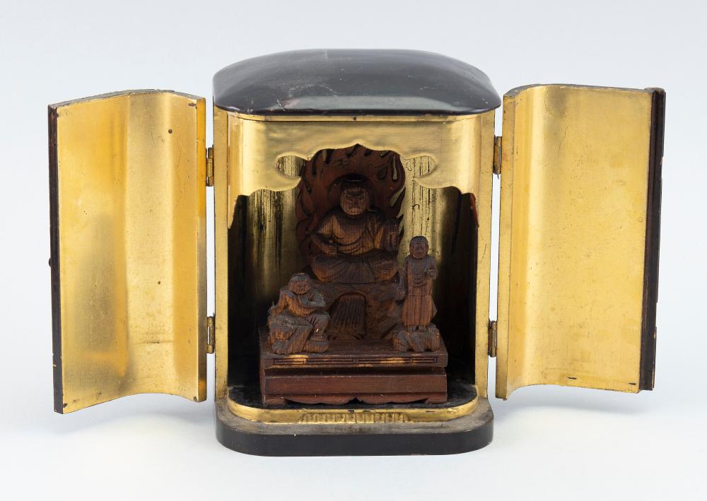 JAPANESE BLACK LACQUER ZUSHI SHRINE