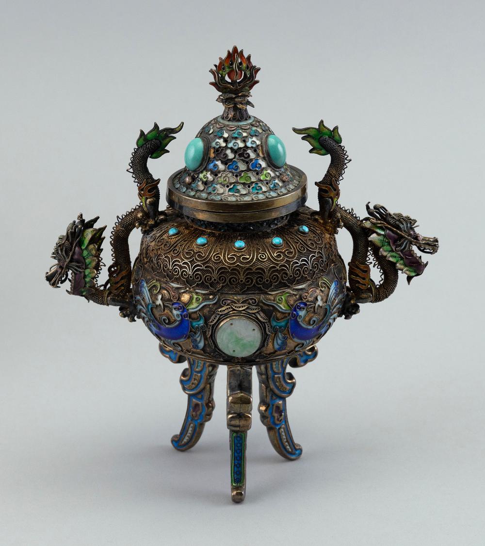 CHINESE CLOISONNÉ ENAMEL COVERED