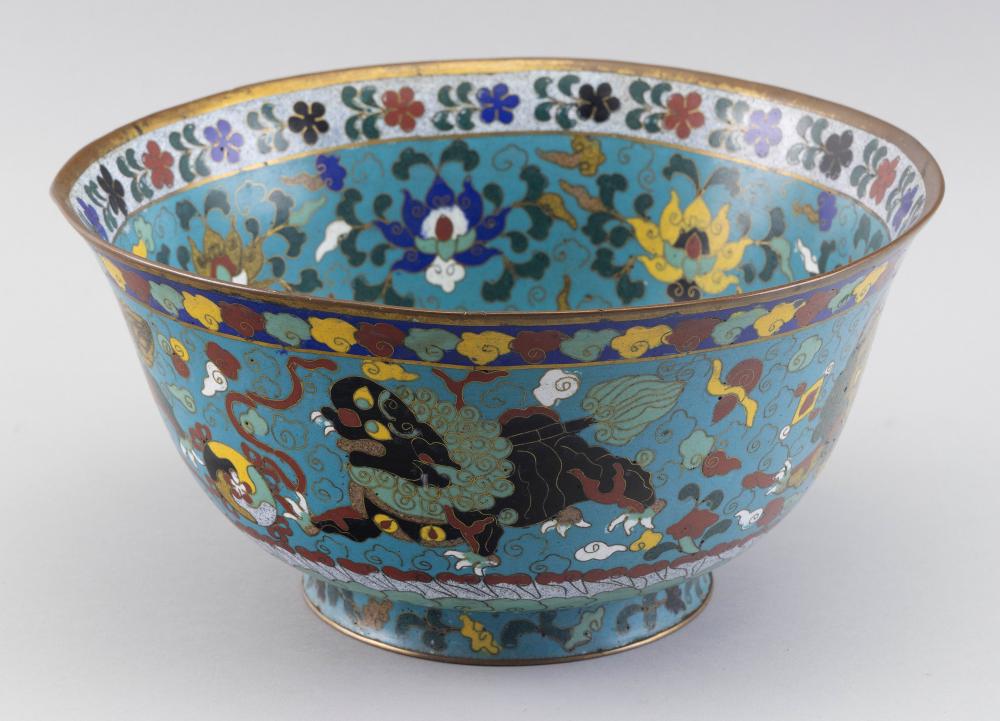 CHINESE CLOISONNÉ ENAMEL FOOTED