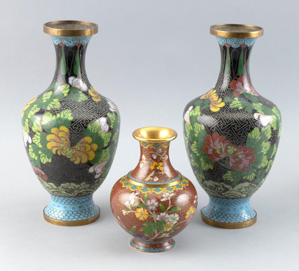 THREE CHINESE CLOISONN ENAMEL 2f20e8