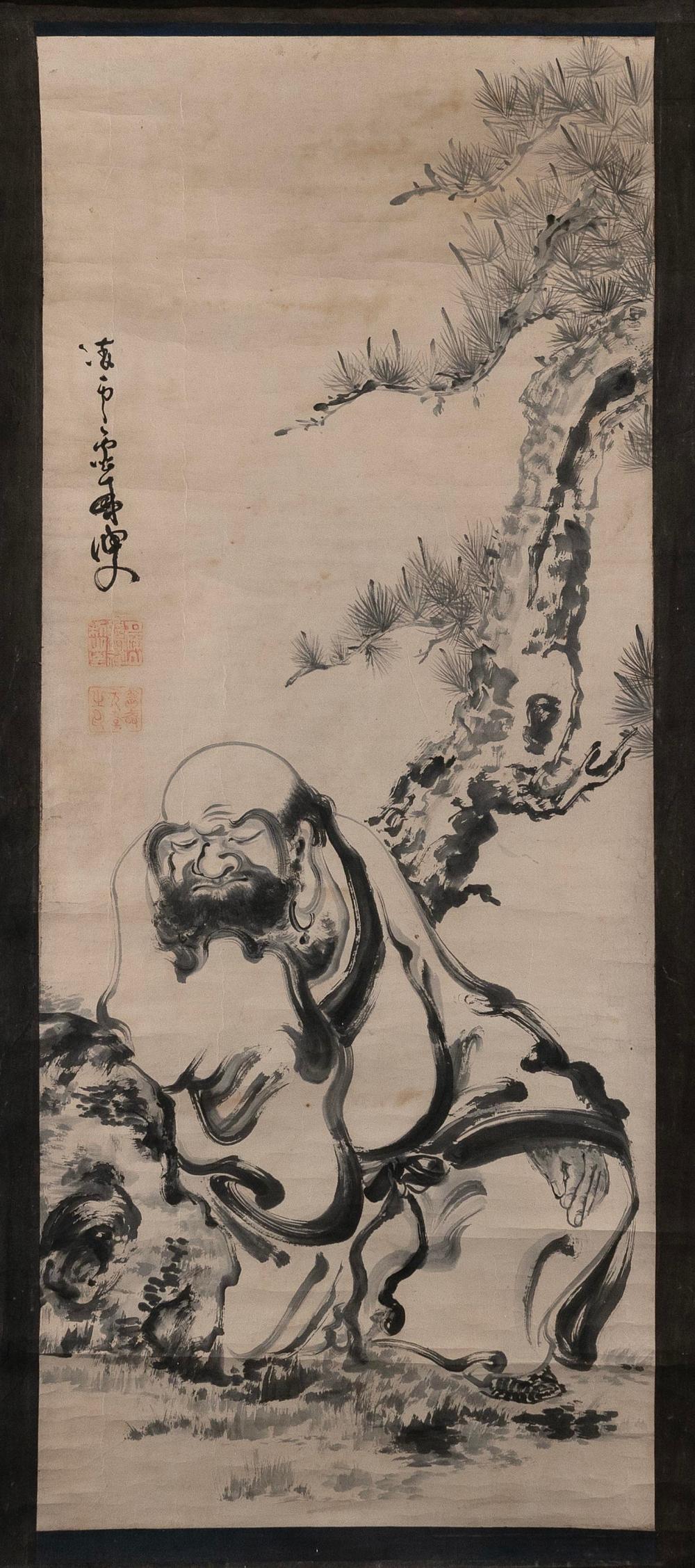 JAPANESE SCROLL PAINTING OF DARUMA 2f2100