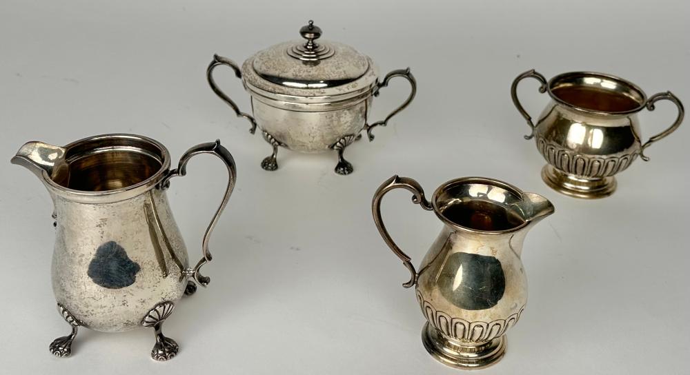 TWO PAIRS OF STERLING SILVER CREAMERS 2f2124