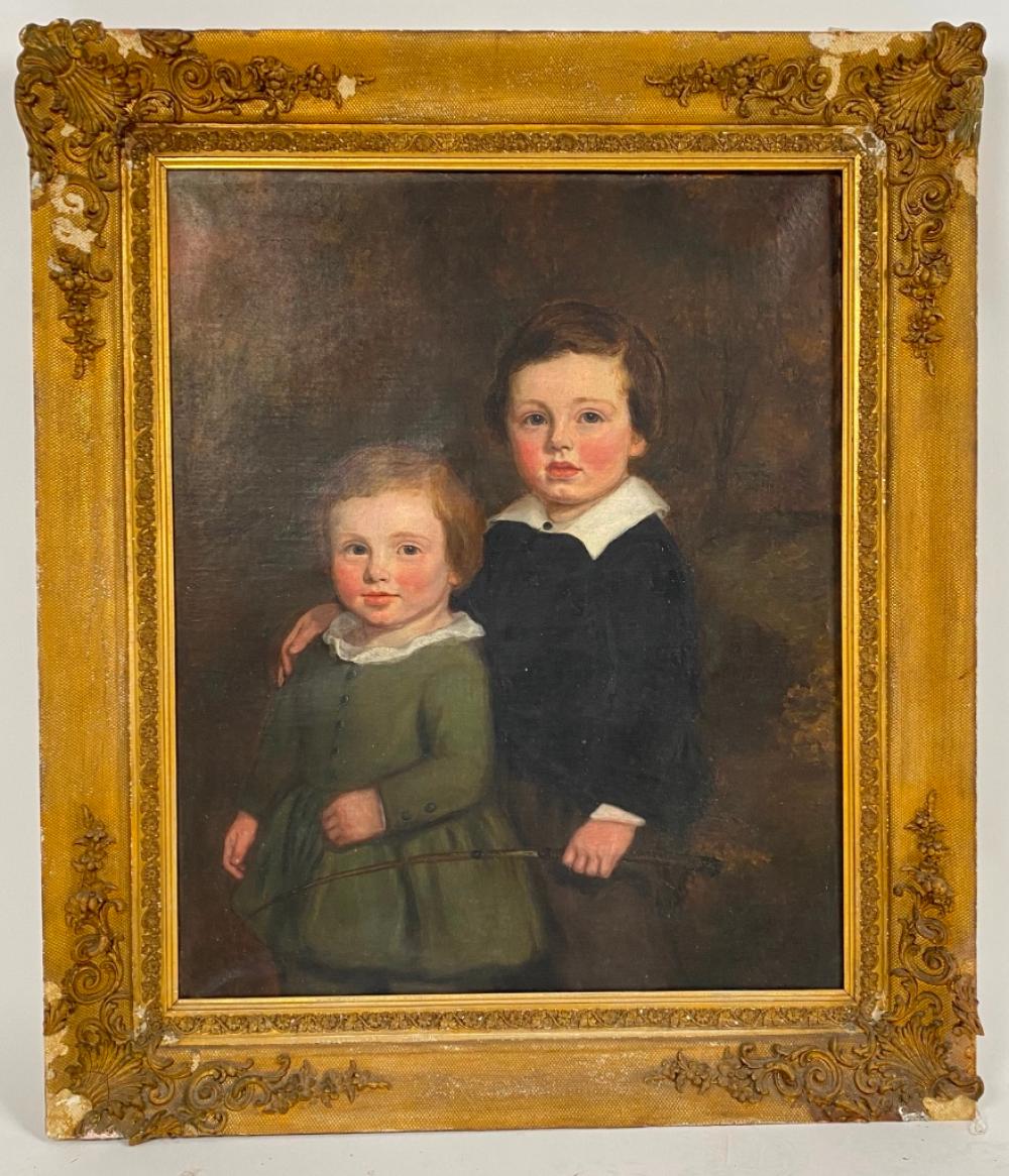 PORTRAIT OF TWO CHILDREN 19TH CENTURY