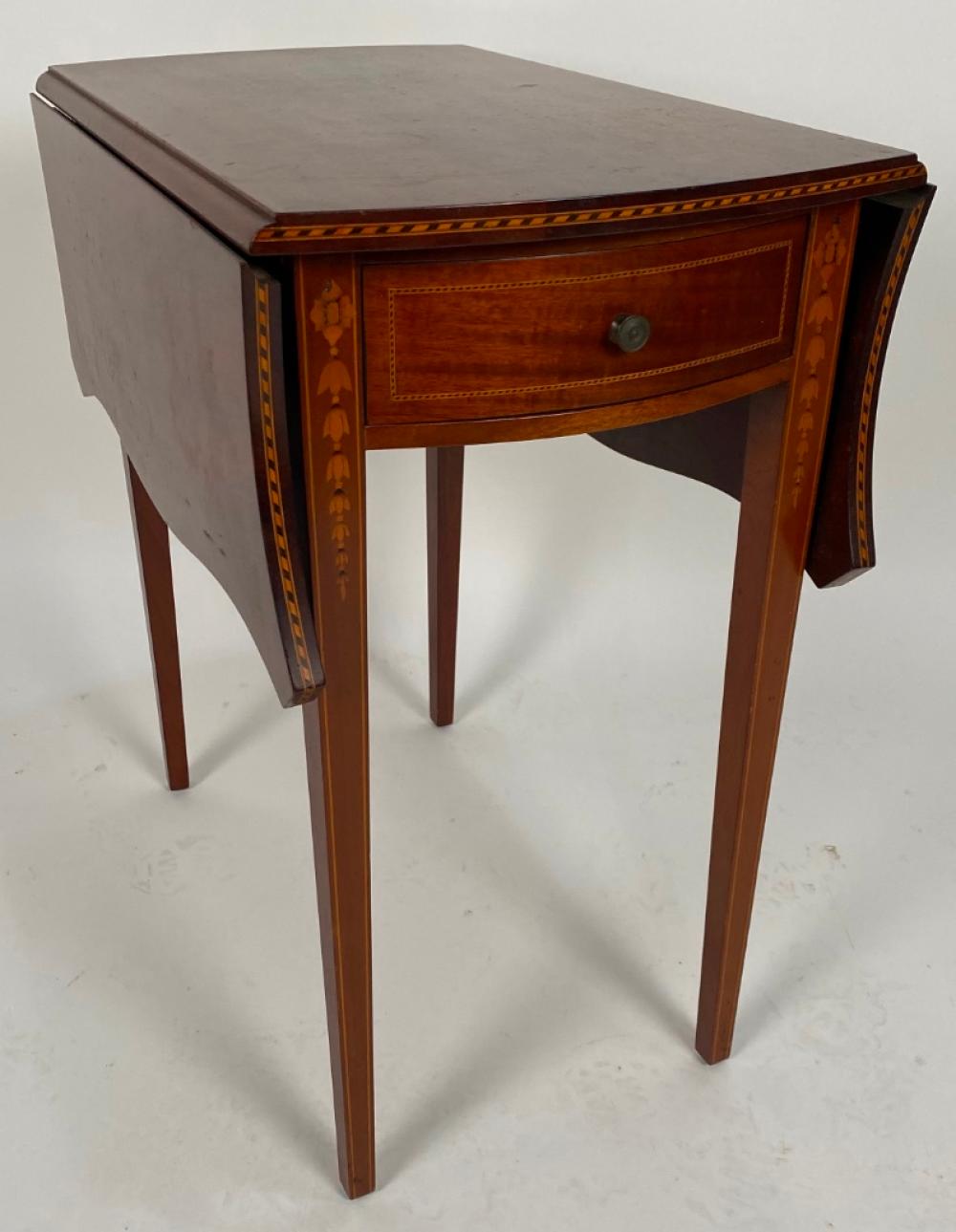 INLAID PEMBROKE TABLE MID-20TH