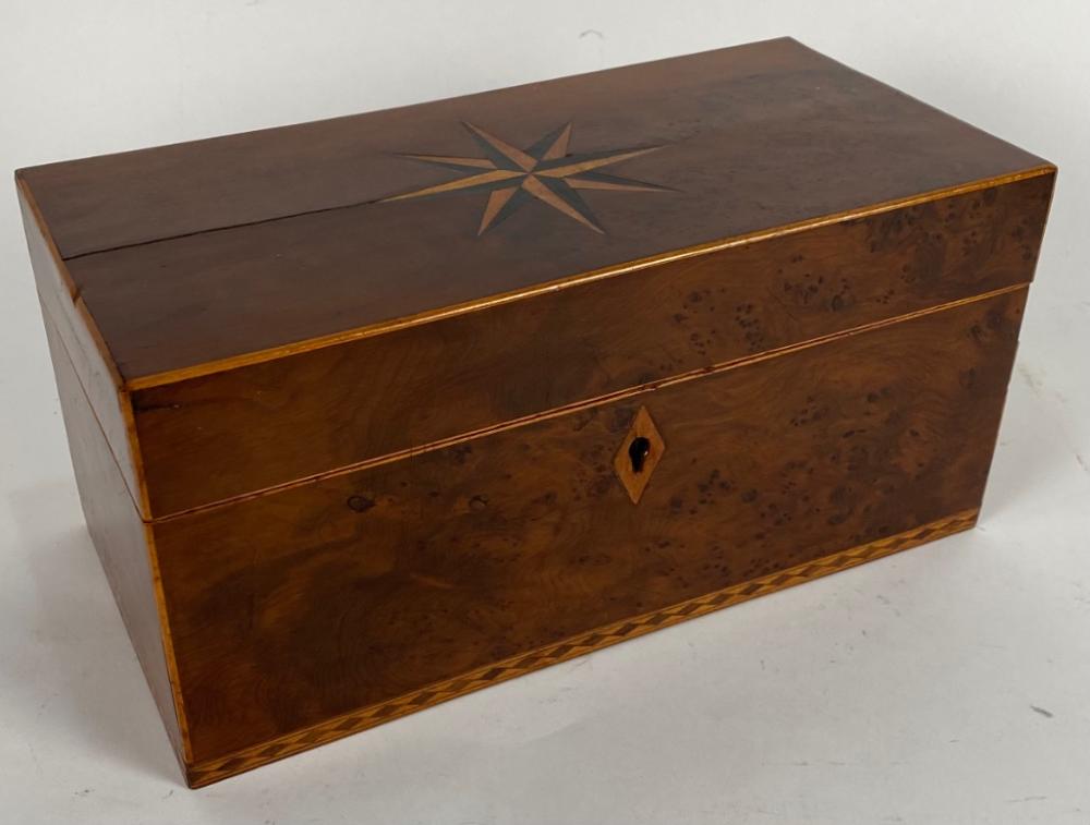 ENGLISH INLAID TEA CADDY 19TH CENTURY 2f2189