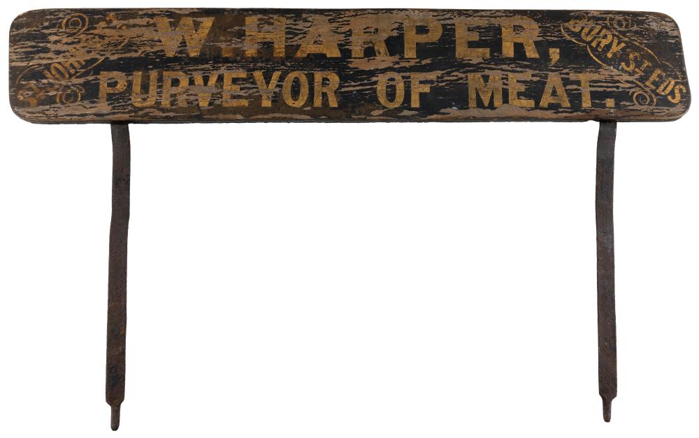 "W. HARPER, PURVEYOR OF MEAT."