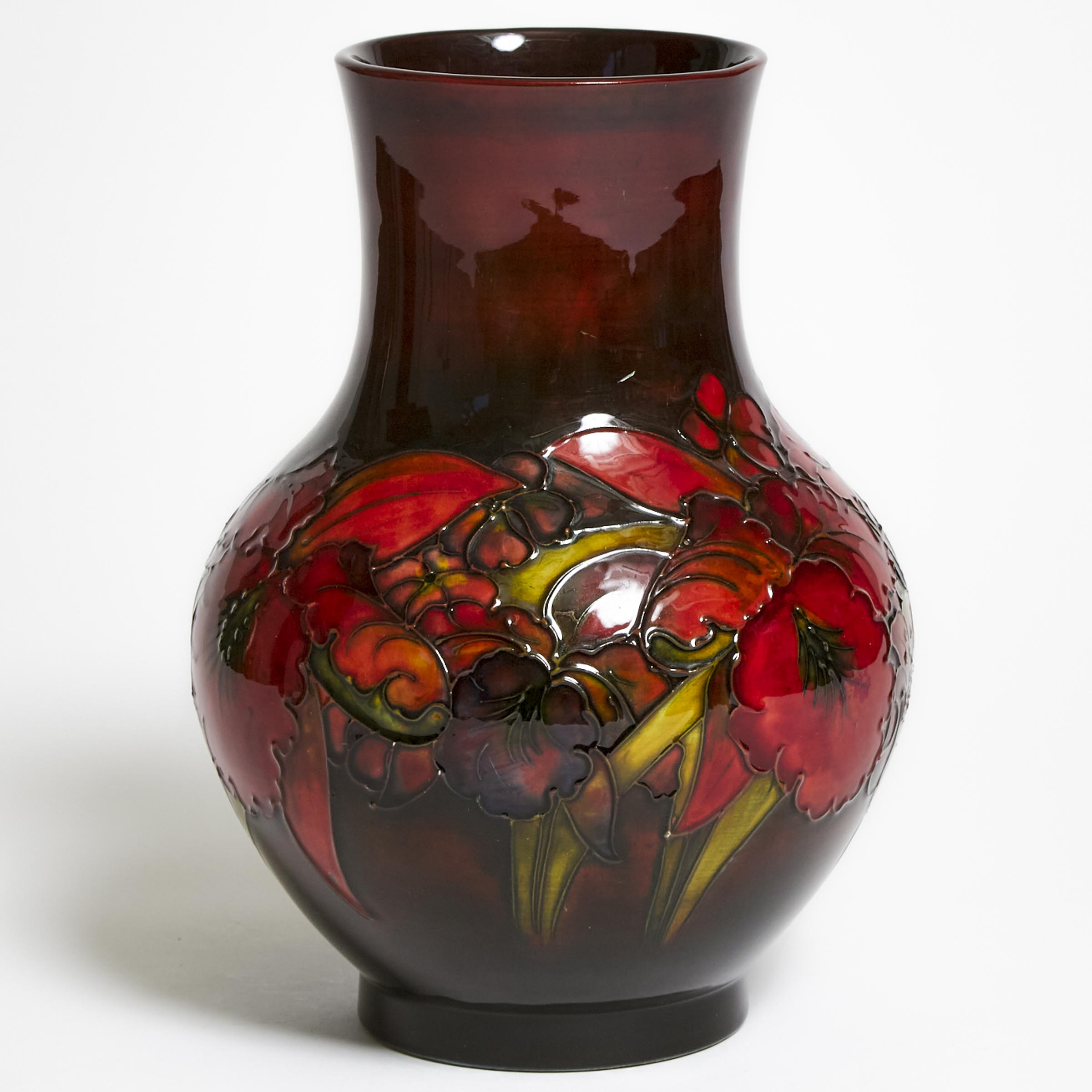 Moorcroft Flamb Orchids Vase  2f2233