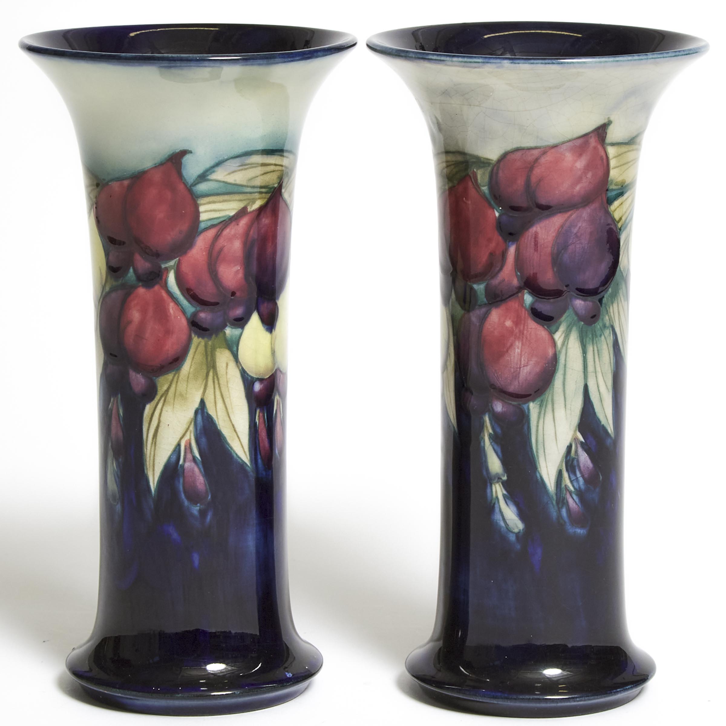 Pair of Moorcroft Wisteria Vases,