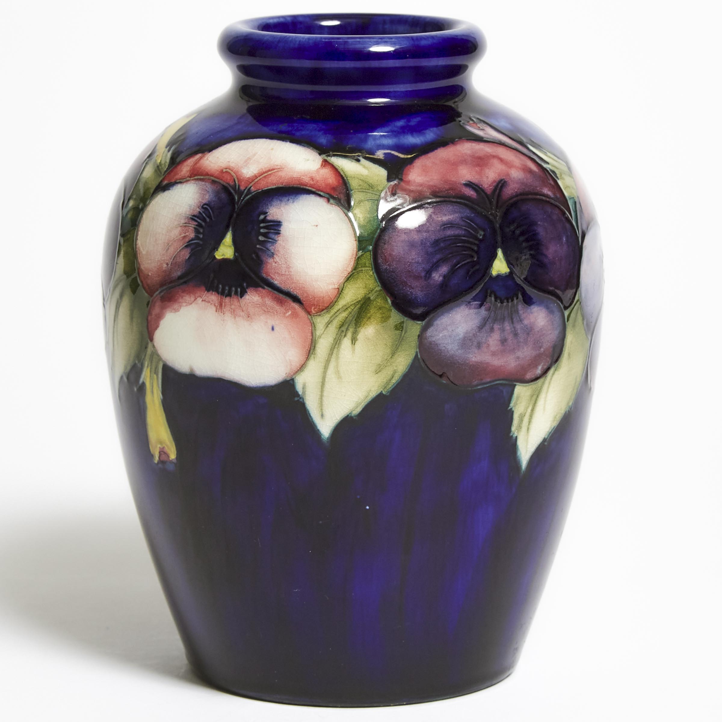 Moorcroft Pansy Vase 1930s height 2f22be
