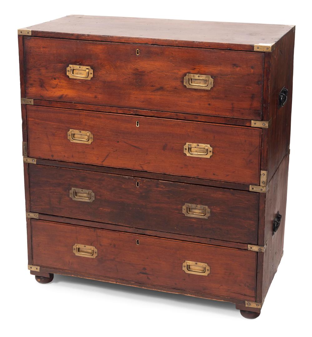 CAMPAIGN CHEST 19TH CENTURY HEIGHT