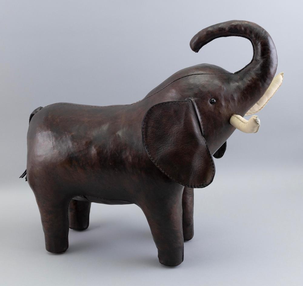 OMERSA CO LEATHER ELEPHANT FOOTSTOOL 2f231e