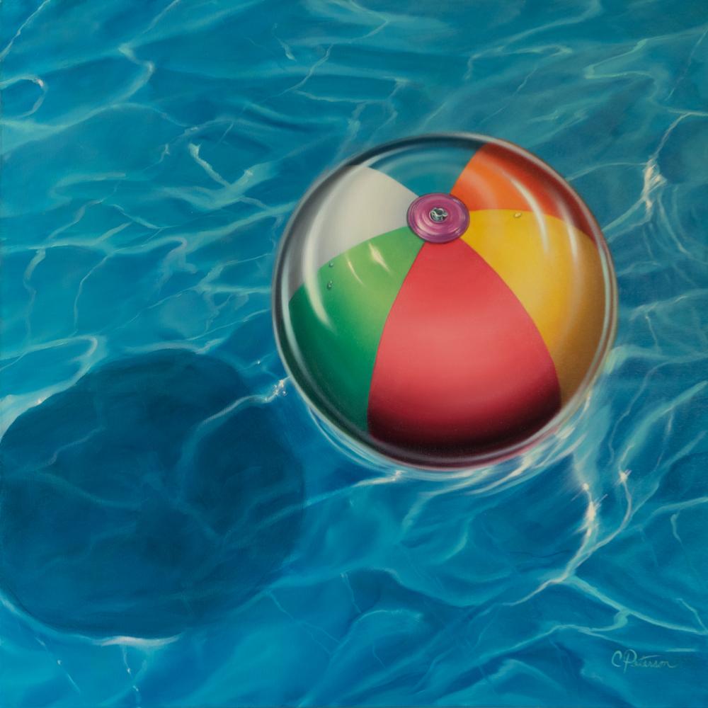 CHRISTY PETERSON BEACH BALL OIL ON