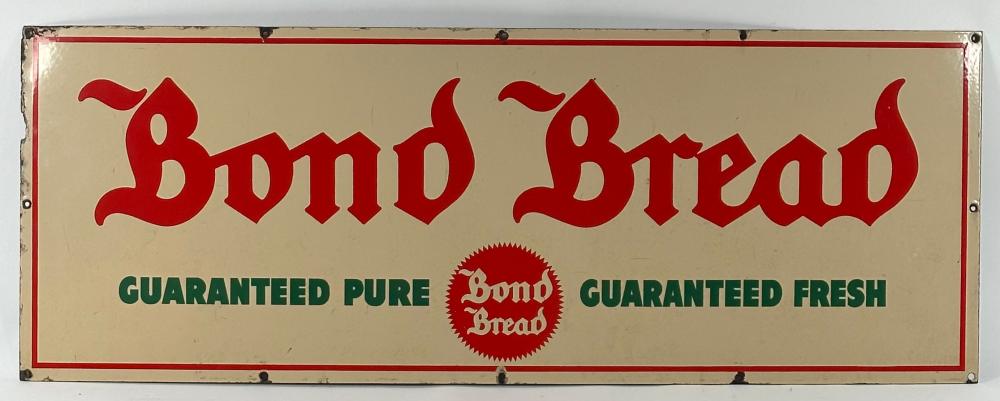 "BOND BREAD" ENAMEL-ON-TIN SIGN