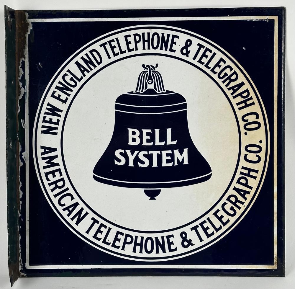 "BELL SYSTEM" ENAMEL-ON-TIN DOUBLE-SIDED
