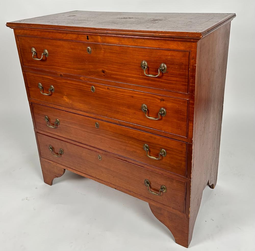 CHIPPENDALE BLANKET CHEST EARLY 2f23e6