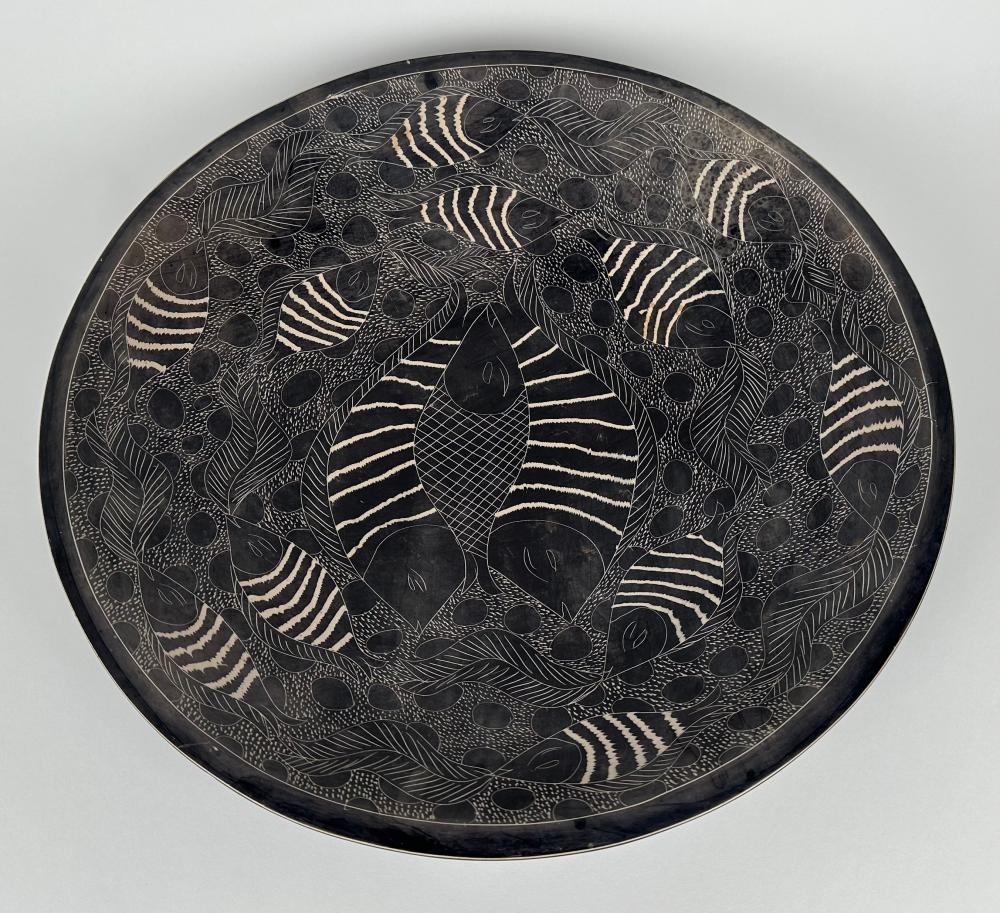 CONTEMPORARY ART POTTERY CHARGER