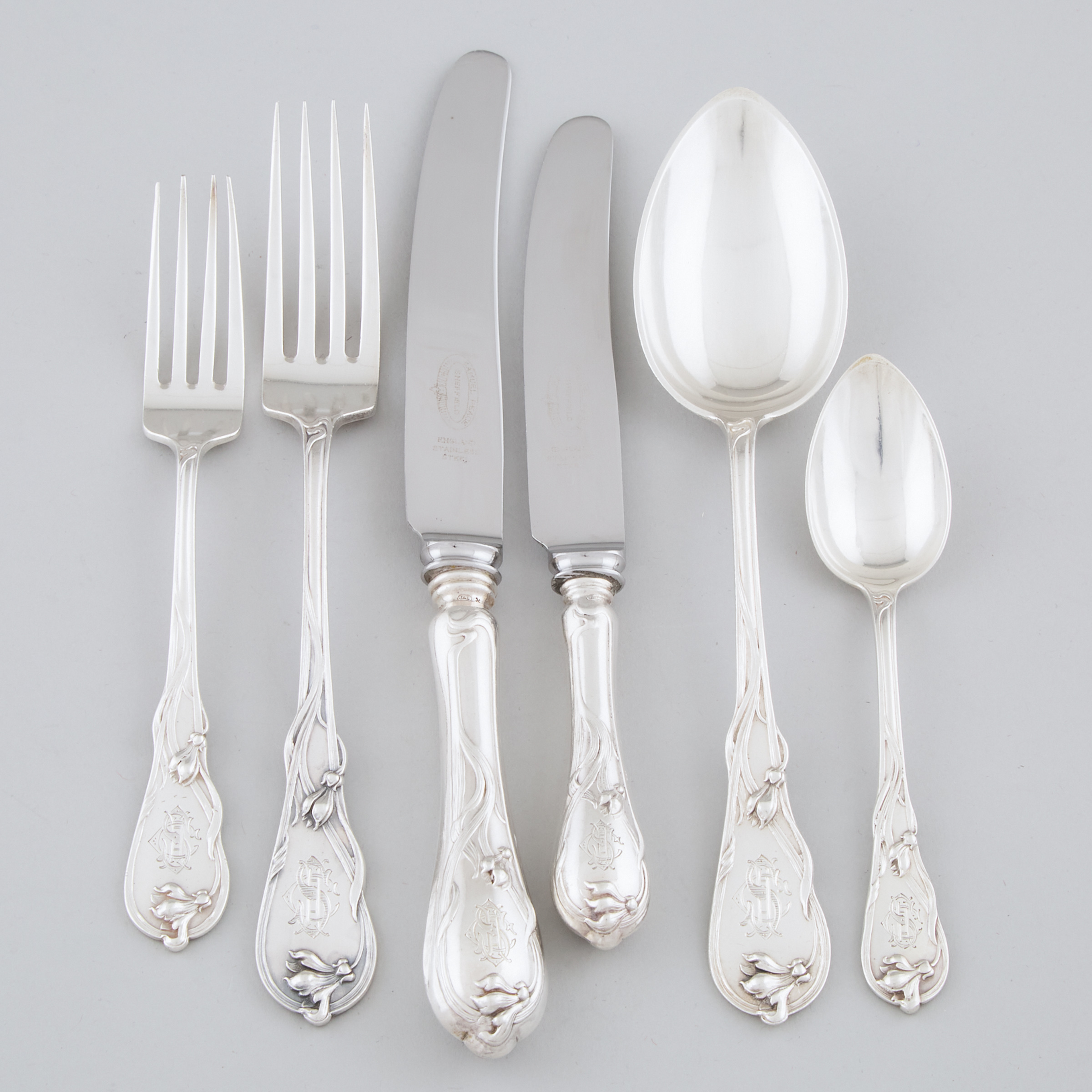 German Jugendstil Silver Flatware 2f240b