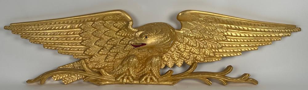 LARGE CARVED WOODEN EAGLE LATE 2f2423