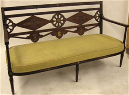 Empire style gilt metal mounted settee