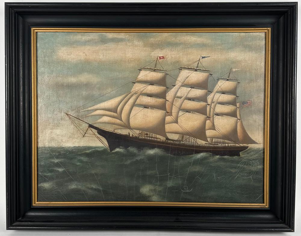 PAINTING OF A THREE MASTED SHIP 2f245c