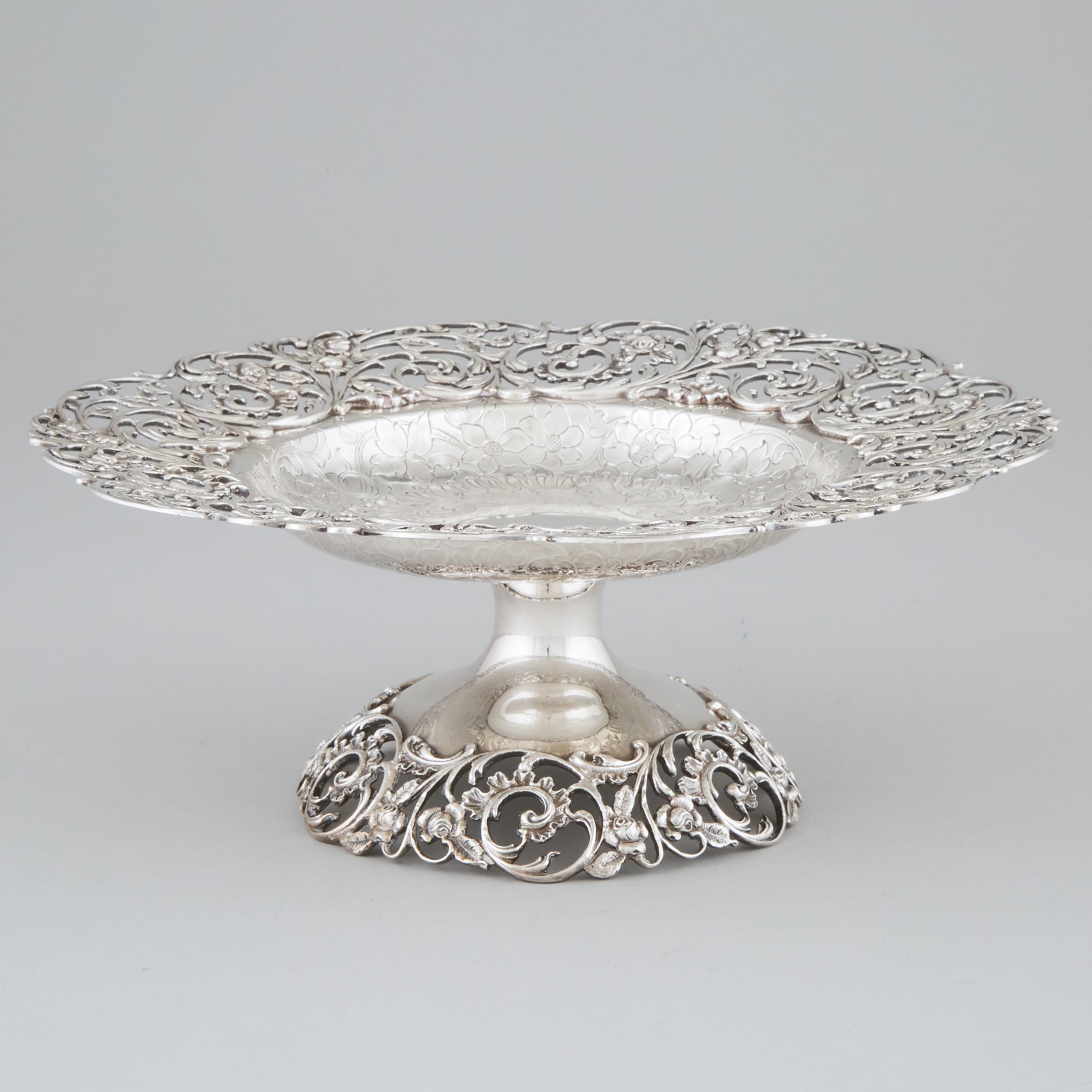 American Silver Pierced Pedestal