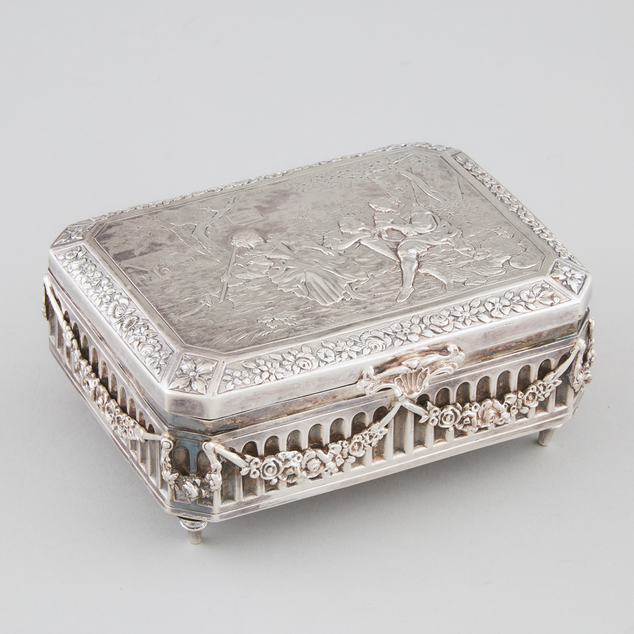 German Silver Rectangular Box,