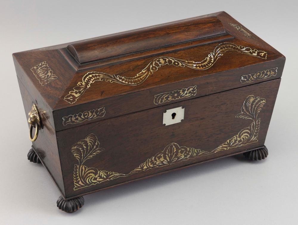 LARGE ENGLISH TEA CADDY 19TH CENTURY