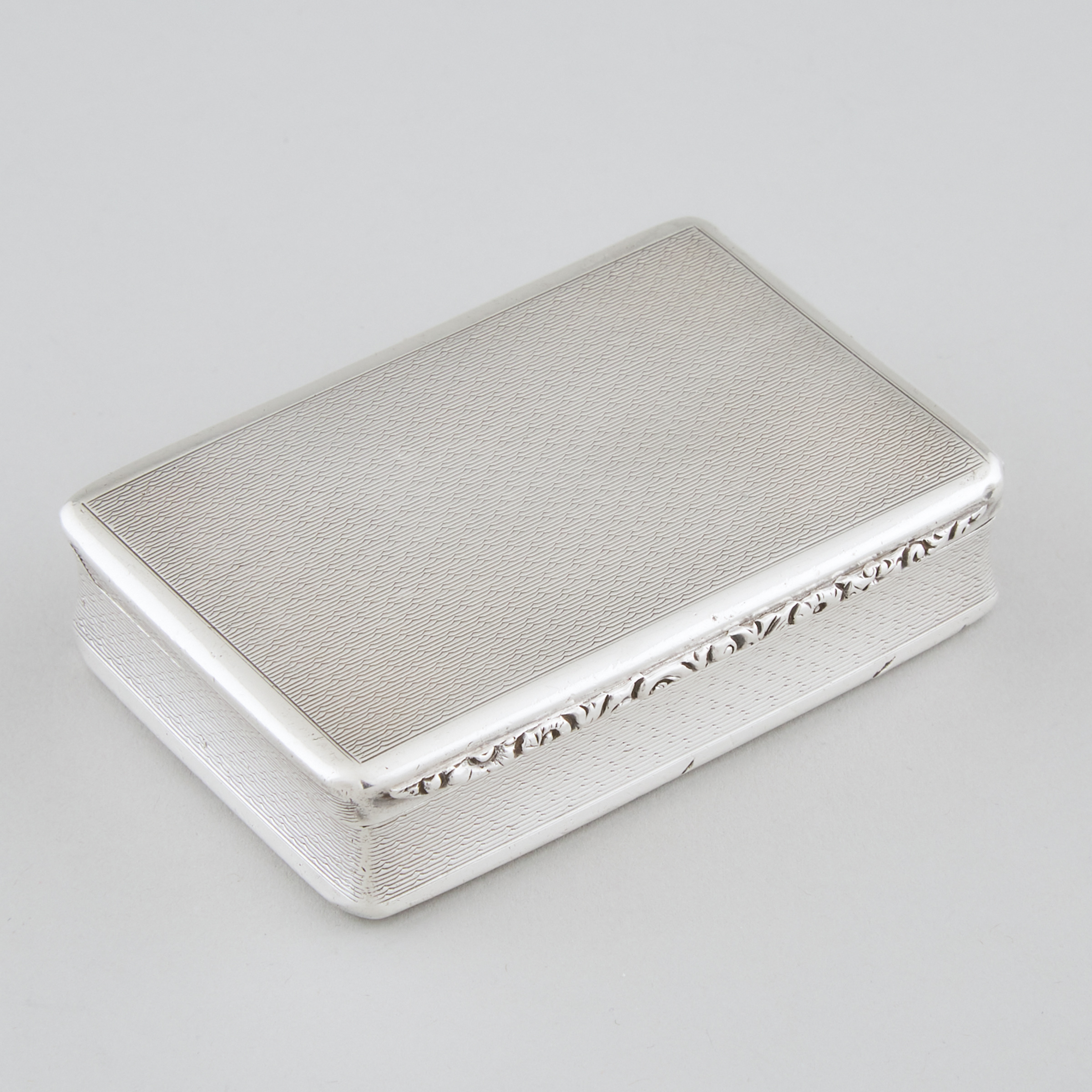 English Silver Rectangular Snuff