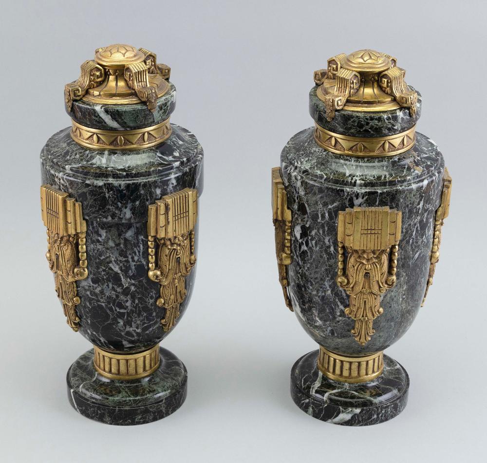 PAIR OF ART DECO MARBLE AND GILT 2f251e