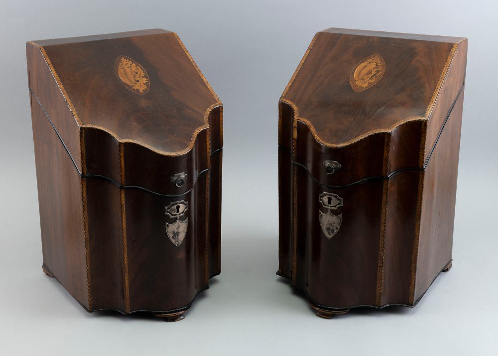 PAIR OF FEDERAL KNIFE BOXES CIRCA