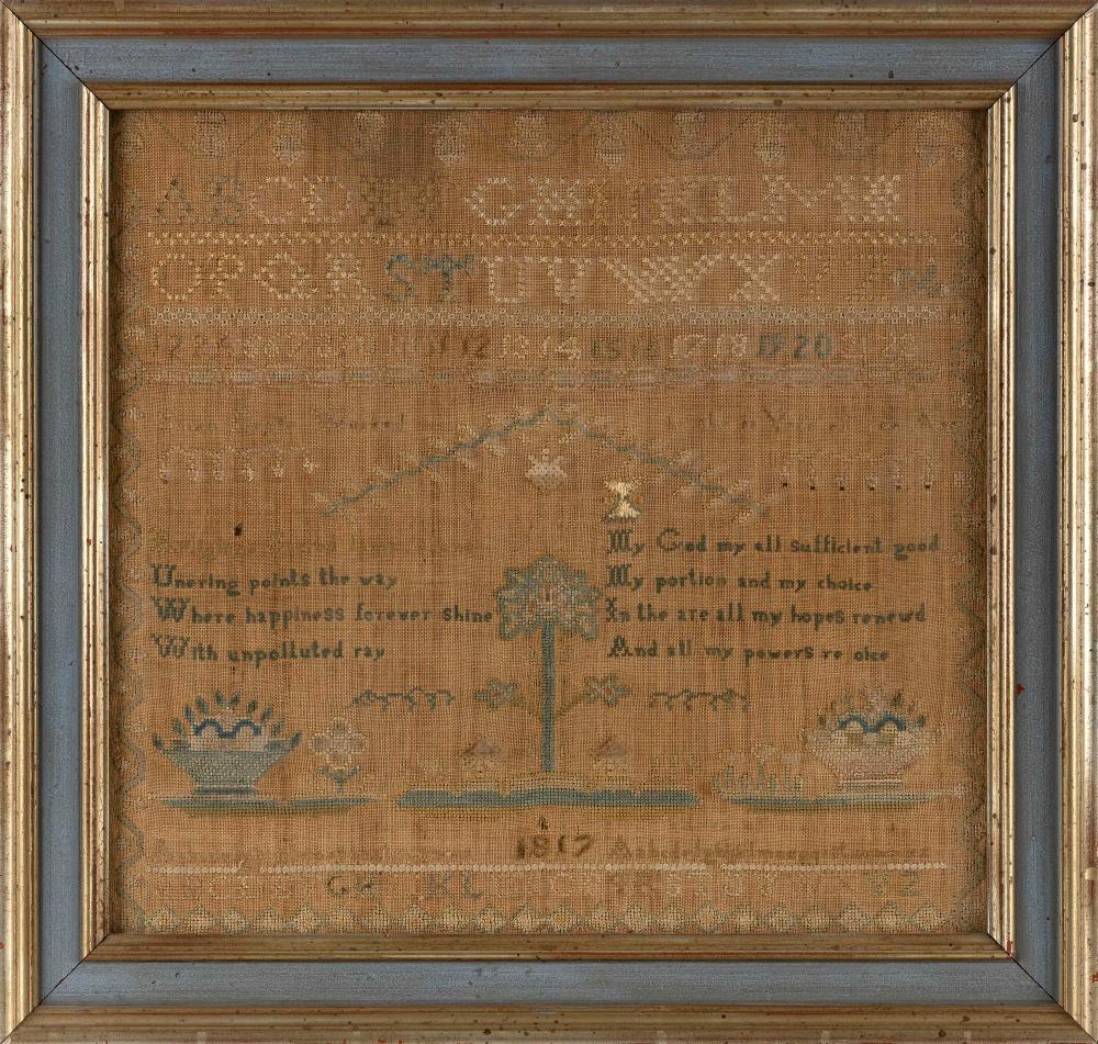 NEEDLEWORK SAMPLER DATED 1817 16  2f25c1