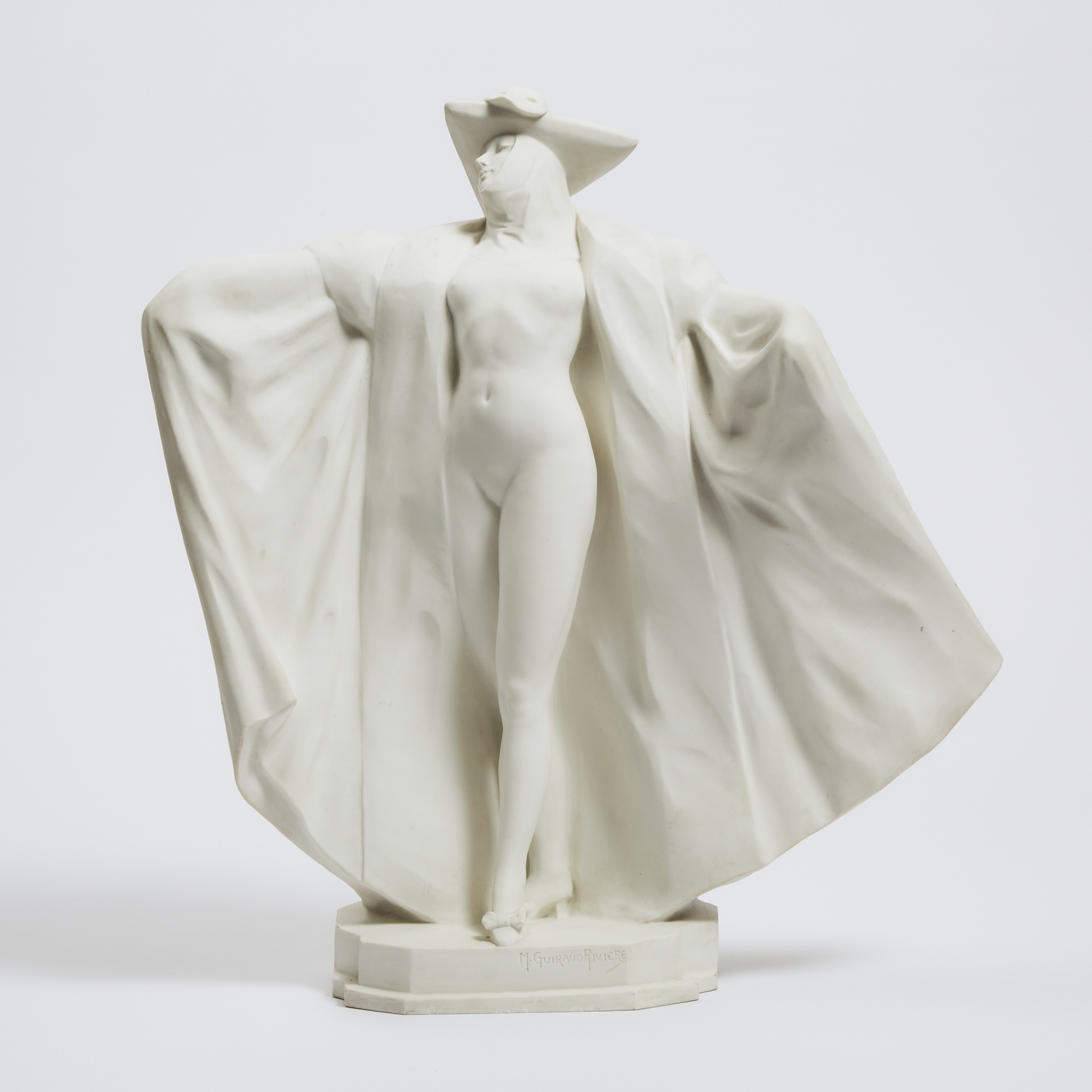 Sèvres White Biscuit Figure, 'Venezia',