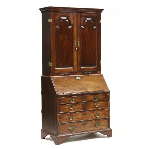 GEORGE III MAHOGANY BUREAU BOOKCASE 2f004b